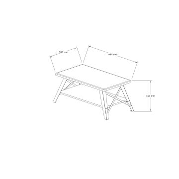 Coffee table KONIK 43x98 cm bor