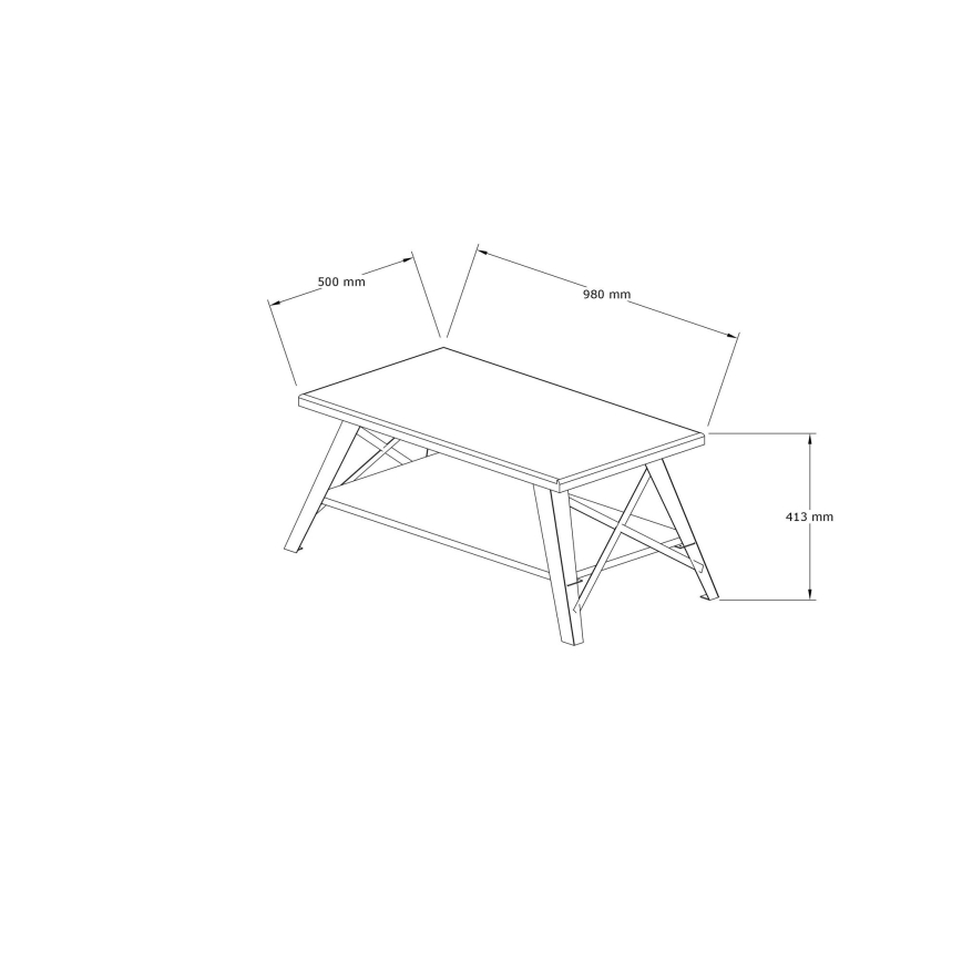 Coffee table KONIK 43x98 cm bor