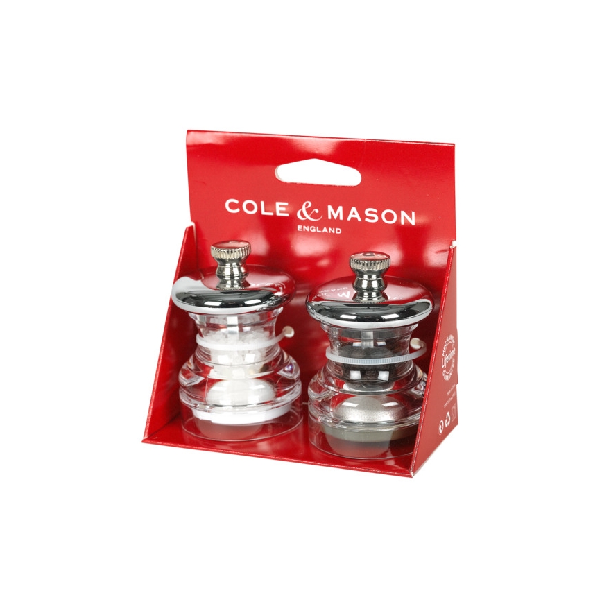 Cole&Mason - Set mlinaca za sol i papar BUTTON 2 kom 6,5 cm