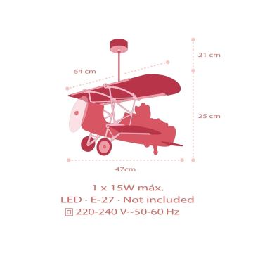 Dalber 54572 - Dječji luster LITTLE TEDDY 1xE27/15W/230V