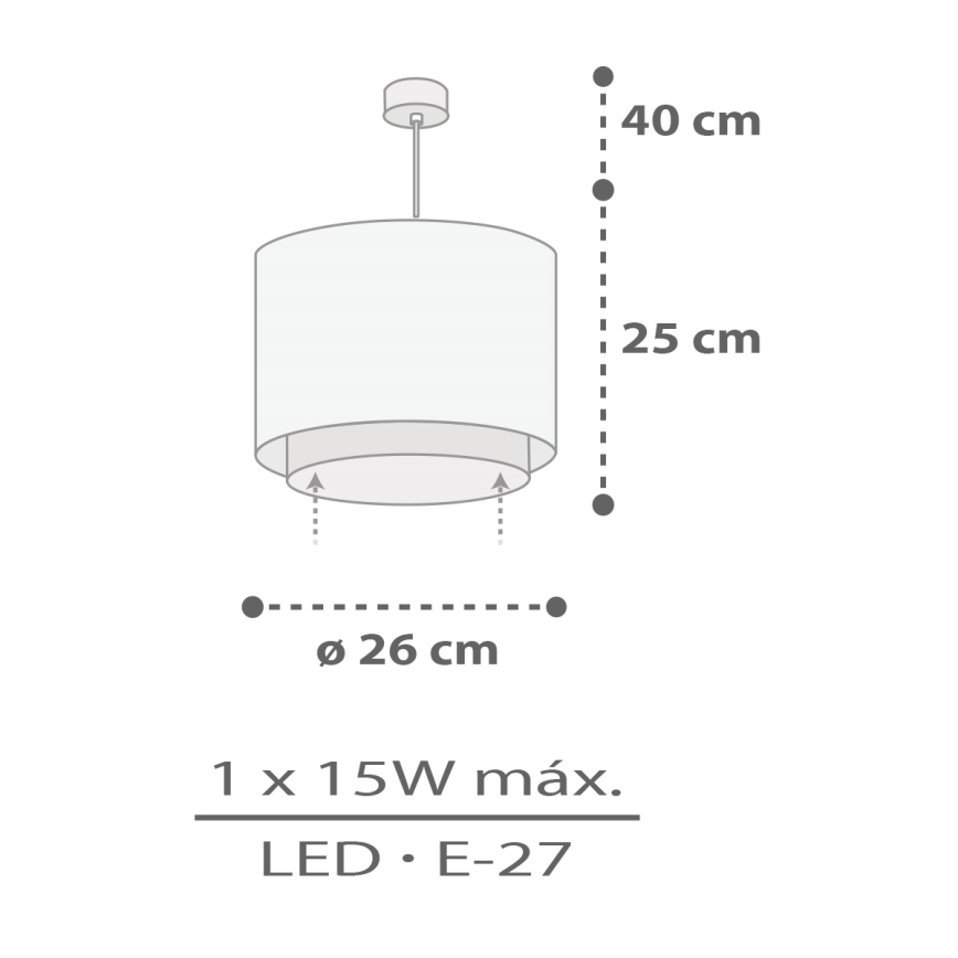 Dalber 60622 - Dječji luster RHICO AND CROCO 1xE27/15W/230V