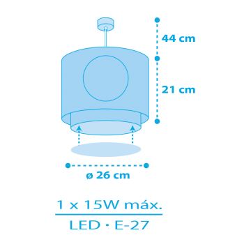 Dalber 60652 - Dječji luster PIRATE ISLAND 1xE27/15W/230V