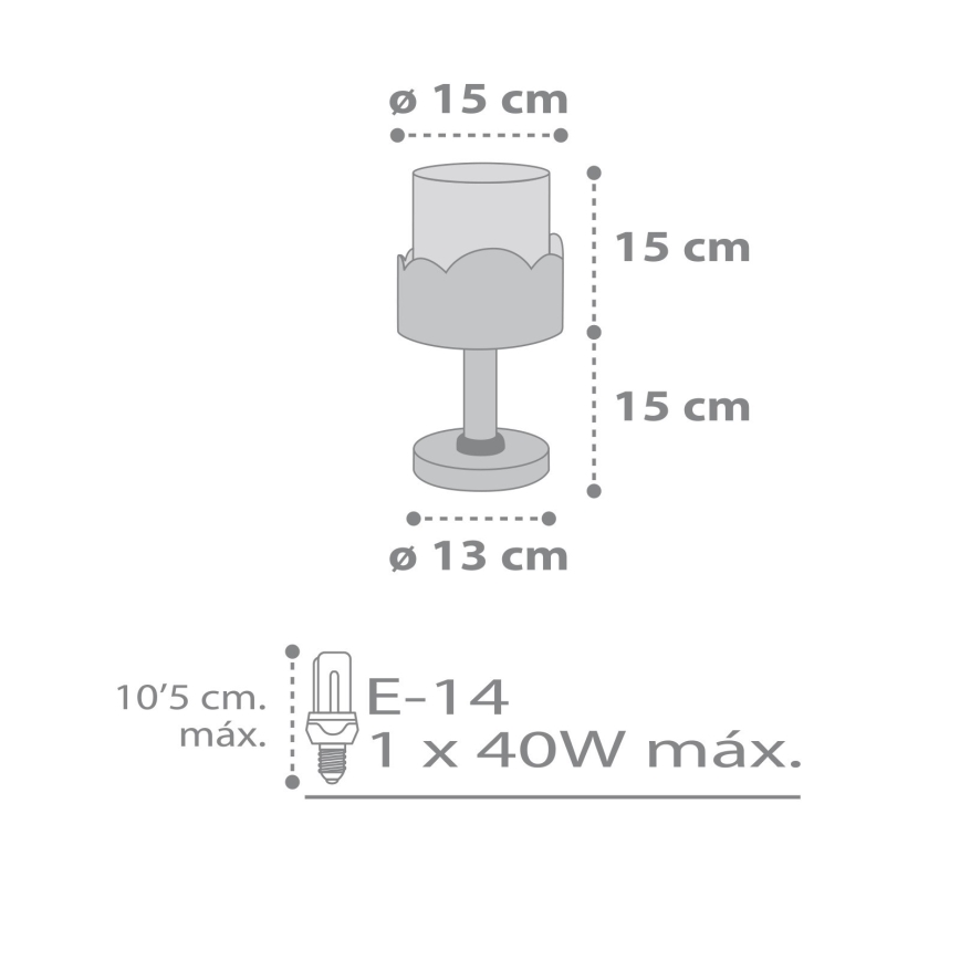 Dalber 61231E - Dječja lampica MOON 1xE14/40W/230V