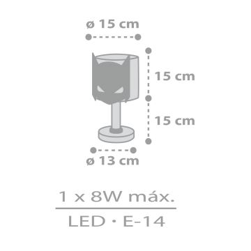 Dalber 61801 - Dječja lampica DARK HERO 1xE14/8W/230V