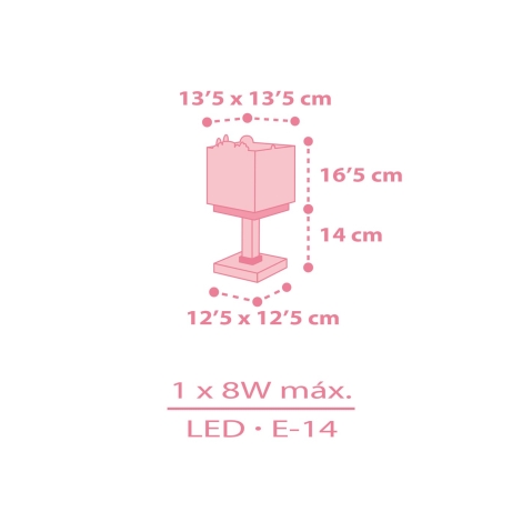 Dalber 63111S - Dječja lampica JUNGLE 1xE14/8W/230V ružičasta