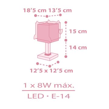 Dalber 64481 -  Dječja lampica LITTLE FRIENDS 1xE14/8W/230V