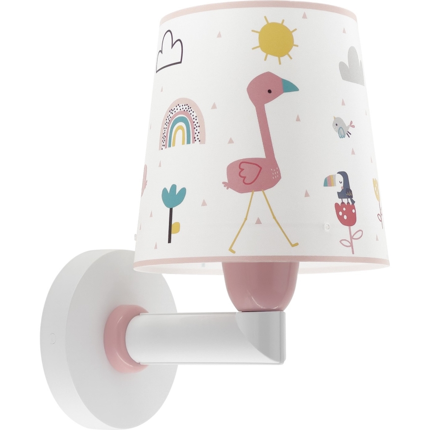 Dalber 82469 - Dječja zidna svjetiljka FLAMINGO 1xE27/15W/230V