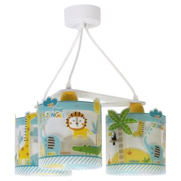 Dalber D-76114 - Dječji luster MY LITTLE JUNGLE 3xE27/15W/230V