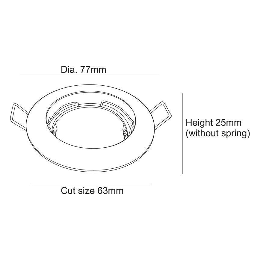 Deko-Light 120017 - Ugradbena svjetiljka RUND 1xGU5,3-MR16/35W/12V bijela