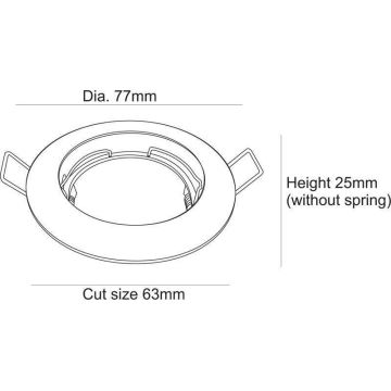 Deko-Light 120018 - Ugradbena svjetiljka RUND 1xGU5,3-MR16/35W/12V sjajni krom