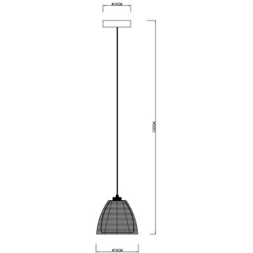 Deko-Light 342025 - Luster na sajli FILO 1xE27/60W/230V pr. 19 cm srebrna