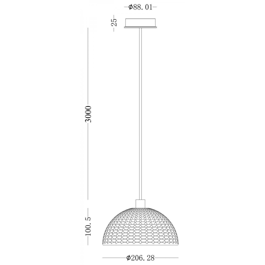 Deko-Light 342142 - Luster na sajli BASKET 1xE27/40W/230V pr. 20 cm