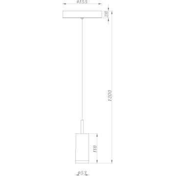 Deko-Light 348037 - LED Prigušivi luster na sajli DABIH LED/7,2W/230V 3000K bijela