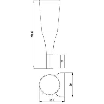 Deko-Light 731083 - LED Vanjska zidna svjetiljka BESSMA LED/9,6W/230V IP54 antracit