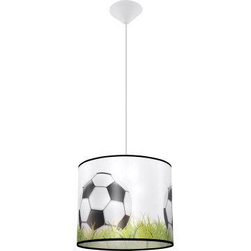 Dječji luster na sajli FOOTBALL 1xE27/15W/230V pr. 30 cm