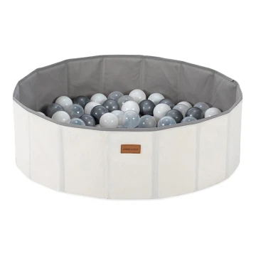 Dječji suhi bazen s lopticama pr. 80 cm bijela/siva