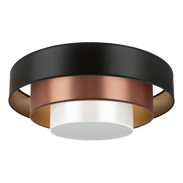 Duolla - LED Stropna svjetiljka LUNETA LED/26W/230V pr. 60 cm 4000K crna/bakrena/bijela