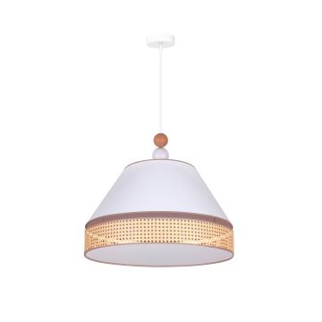 Duolla - Luster na sajli AVIGNON 1xE27/15W/230V pr. 50 cm bijela/ratan