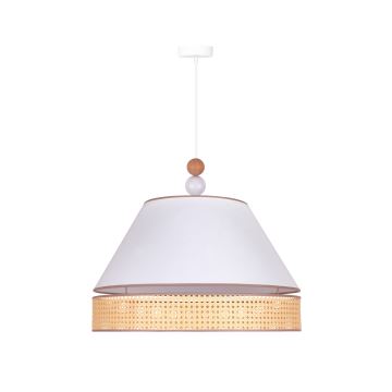 Duolla - Luster na sajli AVIGNON 1xE27/15W/230V pr. 60 cm bijela/ratan