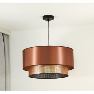 Duolla - Luster na sajli COPPER SHINY 1xE27/15W/230V bakrena