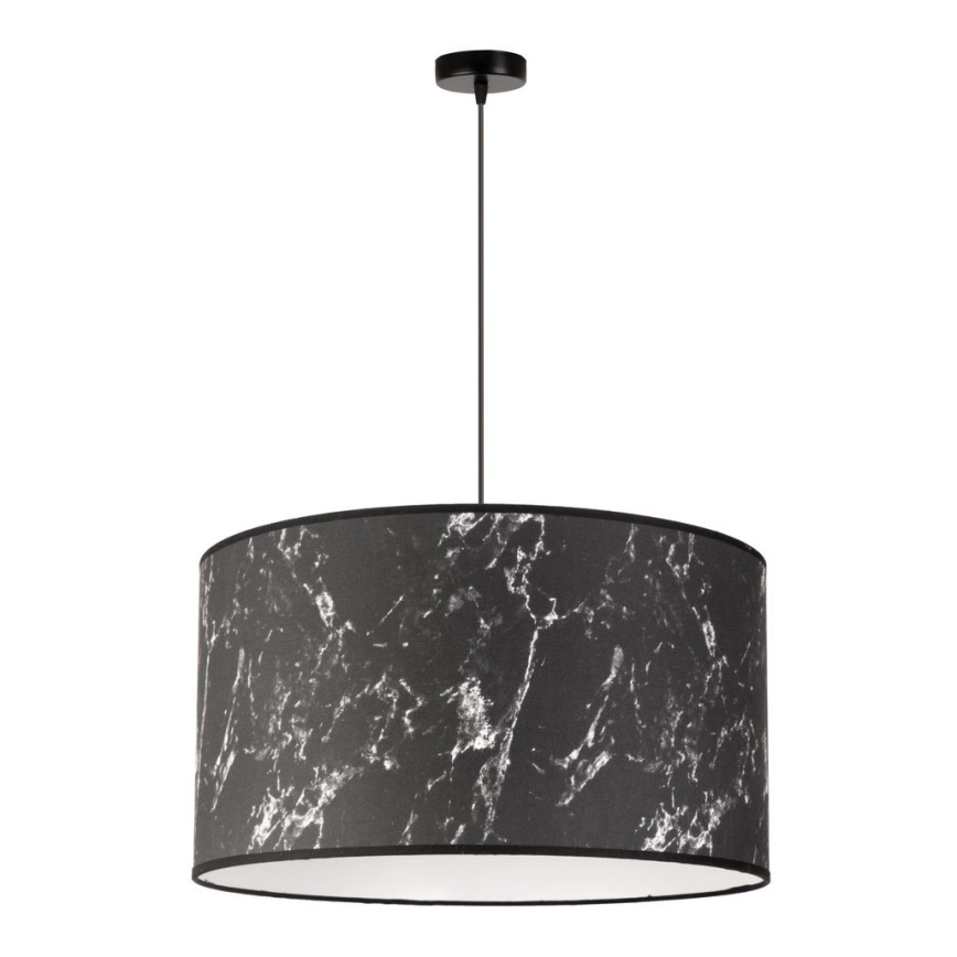 Duolla - Luster na sajli MARBLE 1xE27/40W/230V crna/bijela