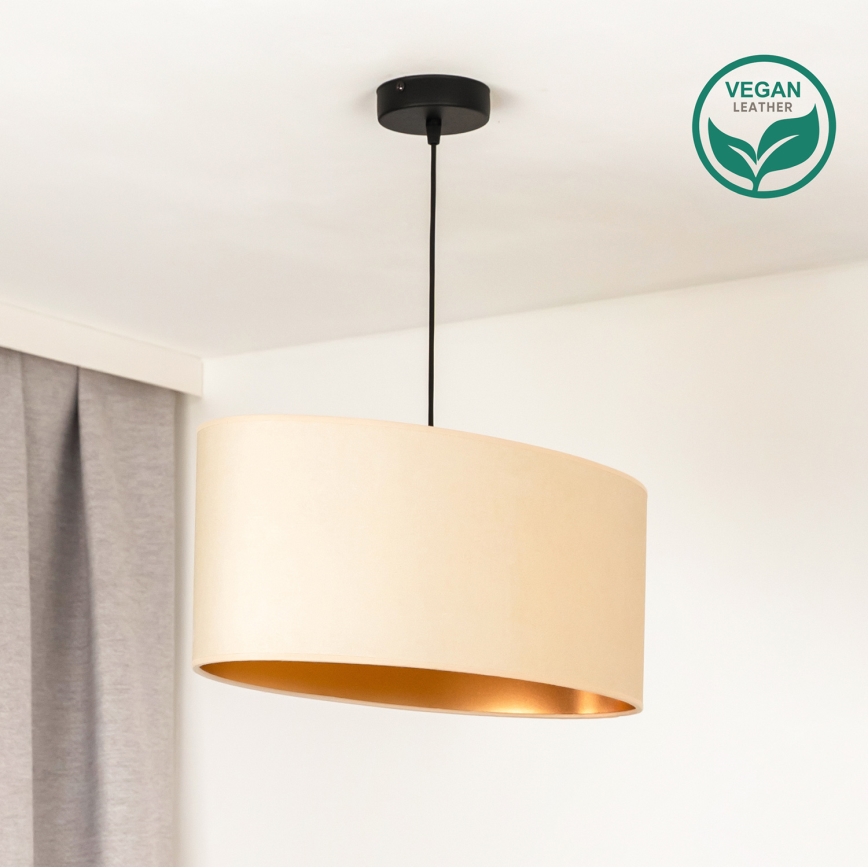 Duolla - Luster na sajli OVAL VEGAN 1xE27/15W/230V krem