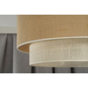 Duolla - Luster na sajli YUTE BOHO 3xE27/15W/230V pr. 60 cm smeđa/siva