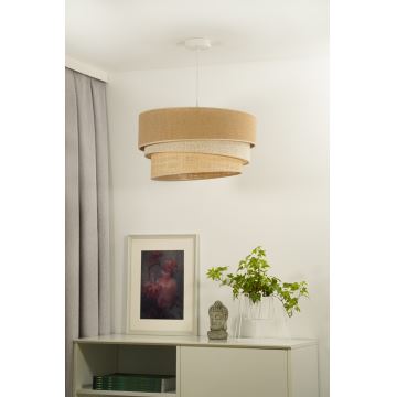 Duolla - Luster na sajli YUTE TRIO 1xE27/15W/230V pr. 45 cm smeđa/siva/bež