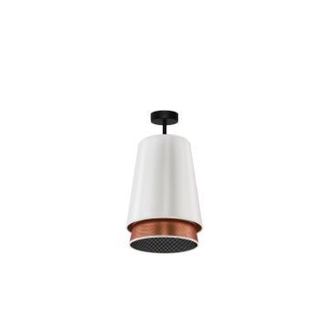 Duolla - Nadgradni luster BELL SHINY 1xE27/15W/230V bijela/bakrena