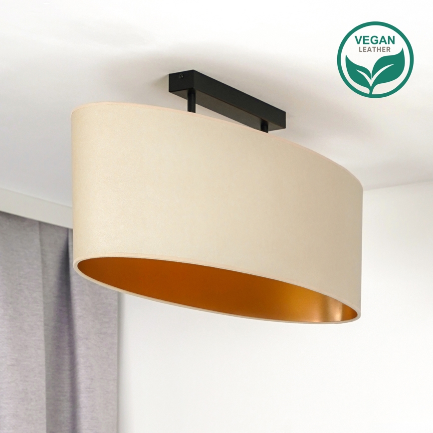 Duolla - Nadgradni luster OVAL VEGAN 2xE27/15W/230V krem