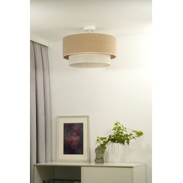 Duolla - Nadgradni luster YUTE BOHO 3xE27/15W/230V pr. 60 cm smeđa/siva