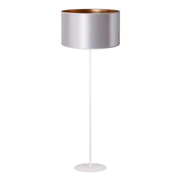 Duolla - Podna lampa CANNES 1xE27/15W/230V 45 cm srebrna/bakrena/bijela