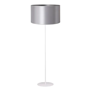 Duolla - Stojací  lampa CANNES 1xE27/15W/230V 45 cm srebrna/bijela