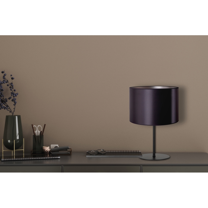 Duolla - Stolna lampa CANNES 1xE14/15W/230V 20 cm crna/srebrna