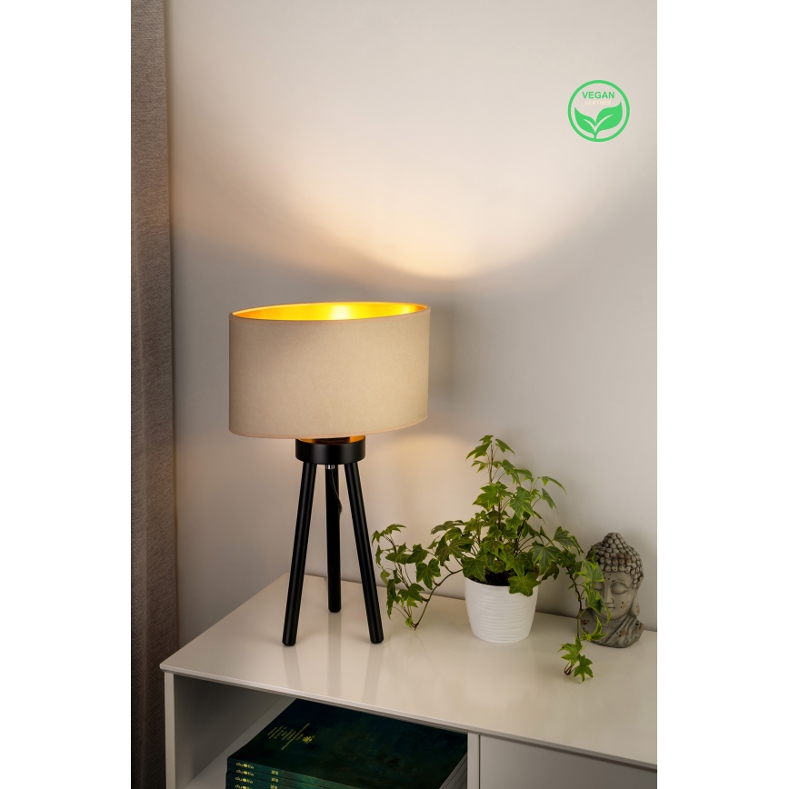 Duolla - Stolna lampa OVAL VEGAN 1xE27/15W/230V krem