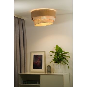 Duolla - Stropna svjetiljka YUTE TRIO 1xE27/15W/230V pr. 45 cm smeđa/siva/bež