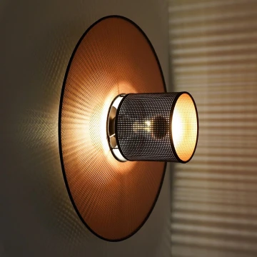 Duolla - Zidna svjetiljka TOKYO SHINY 1xE27/15W/230V bakrena/crna