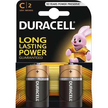 Duracell - 2 kom Alkalna baterija Basic LR14/C 1,5V 2200 mAh