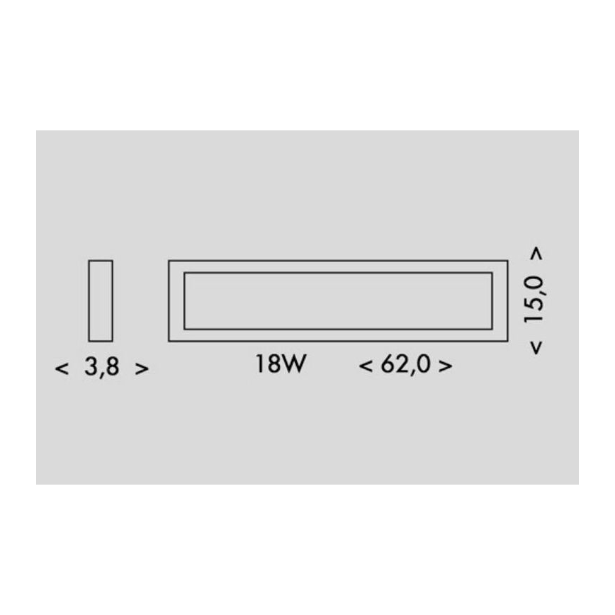 LED Stropna svjetiljka PILO LED/18W/230V 4100K 62 cm bijela