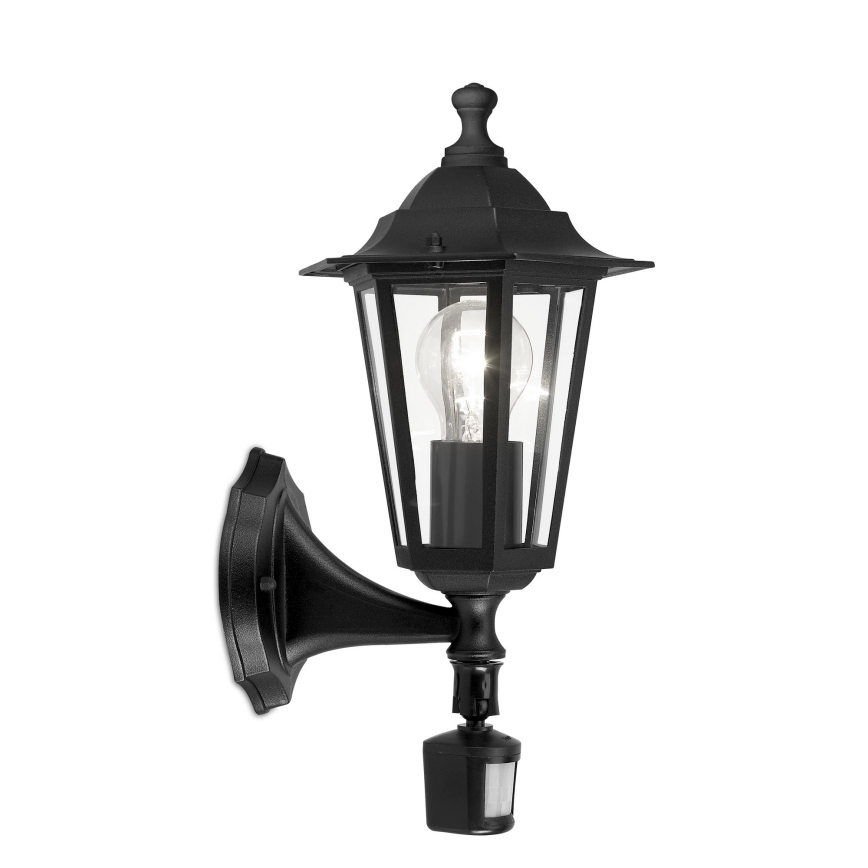 EGLO -  Vanjska zidna svjetiljka sa senzorom 1xE27/60W crna