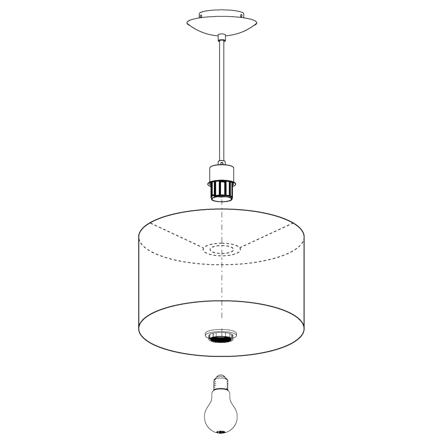 Eglo - Luster na sajli 1xE27/60W/230V