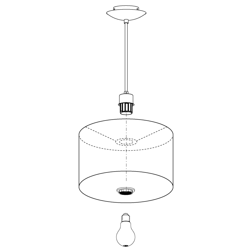 Eglo - Luster na sajli 1xE27/60W/230V