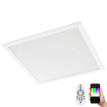 Eglo 32547 - LED RGBW Prigušivi nadgradni/ugradbeni panel 2u1 SALOBRENA-C LED/34W/230V bijela 60x60 cm + daljinski upravljač