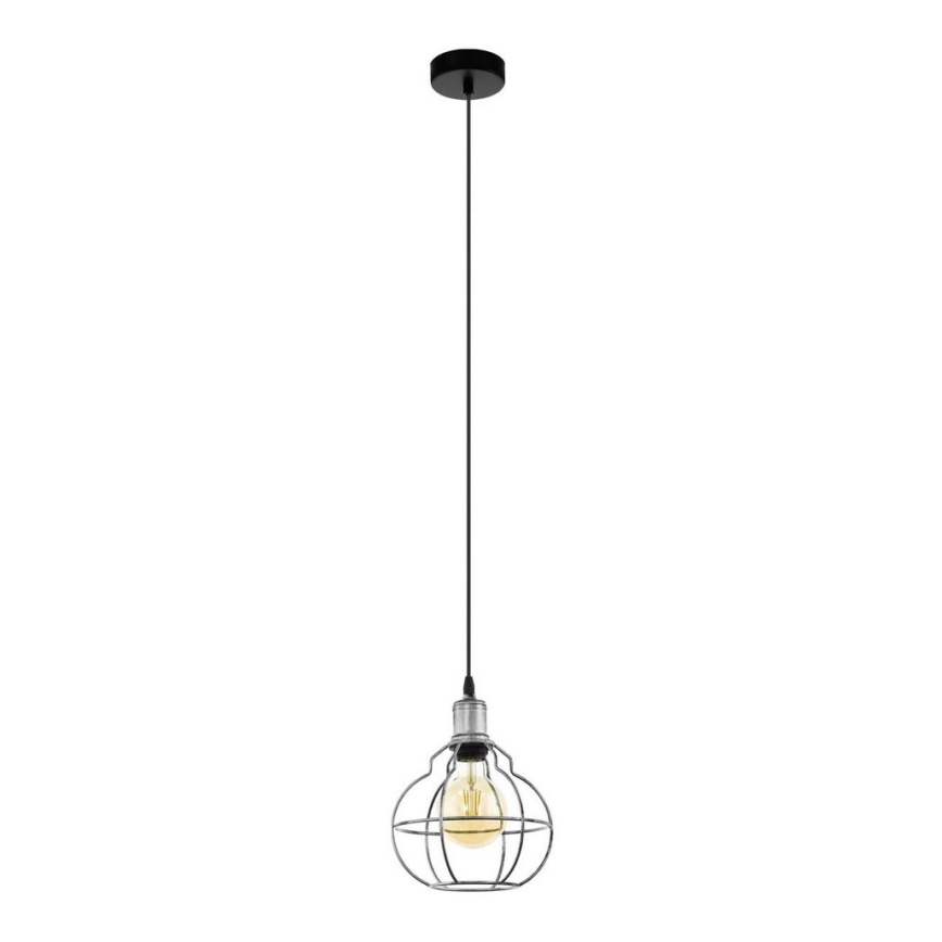 Eglo 33022 - Luster na sajli WRAXALL 1xE27/60W/230v Promjer 20 cm