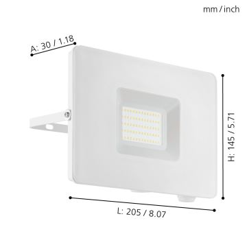 Eglo - LED reflektor LED/50W/230V IP65