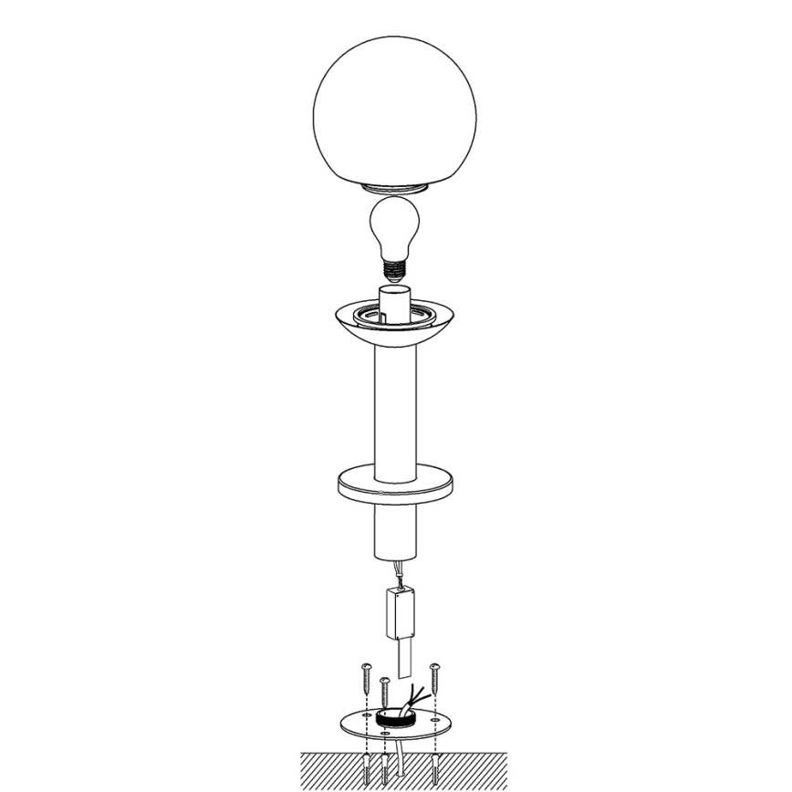 Eglo 33565 - LED Prigušiva vanjska lampa NISIA-C 1xE27/9W/230V 525 mm IP44