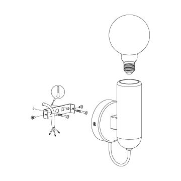 Eglo - Zidna svjetiljka 1xE27/40W/230V