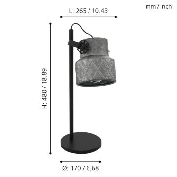 Eglo - Stolna lampa 1xE27/40W/230V