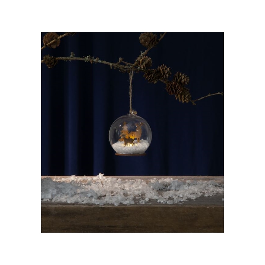 Eglo - LED Božićna dekoracija 1xLED/0,06W/1xCR2032 smeđa