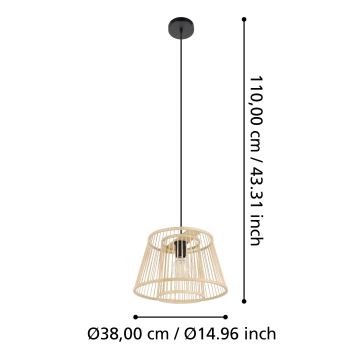 Eglo 43852 - Luster na sajli HYKEHAM 1xE27/40W/230V